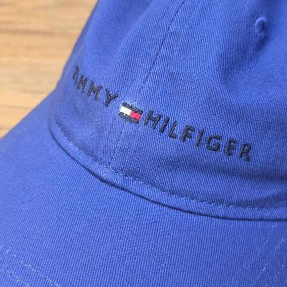 ?️NWT Tommy Hilfiger Blue Logo Unisex Adjustable Baseball Hat One Size main image 8